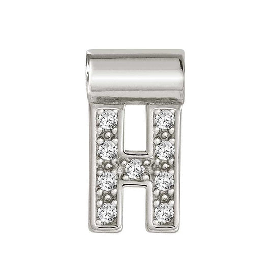 147115/008 SeiMia Letter H 925 Silver + CZ