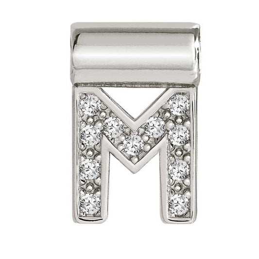 147115/013 SeiMia Letter M 925 Silver + CZ