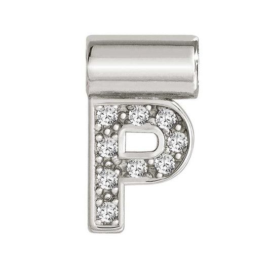 147115/016 SeiMia Letter P 925 Silver + CZ