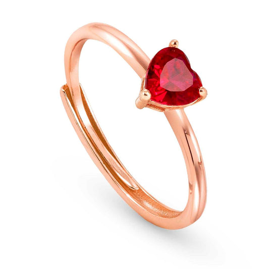 SWEETROCK ring ed. SPARKLING LOVE, 925 silver, CZ,  Rose Gold