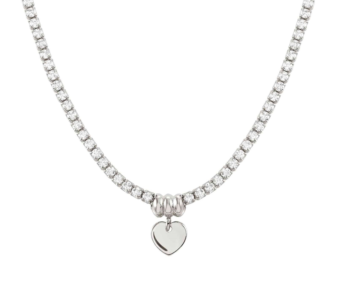 148602/001 CHIC&CHARM necklace,925 silver & CZ,Silver Heart