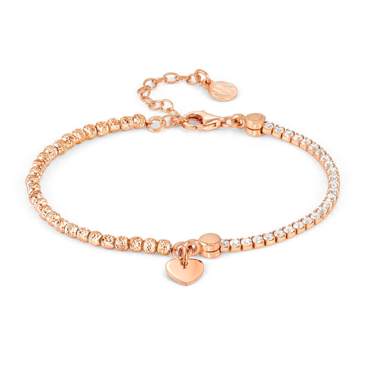 CHIC & CHARM bracelet ed. CELEBRATION  925 silver, CZ,  (SYMBOL) Rose gold Heart 148616/087