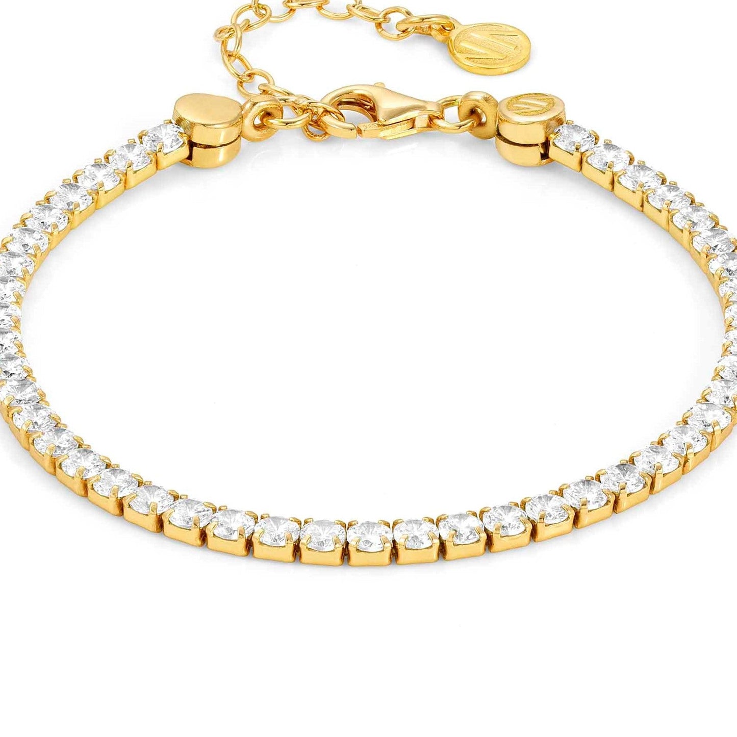 £69 CHIC & CHARM bracelet ed. CELEBRATION  925 silver,CZ (RICH) Yellow Gold 148617/012