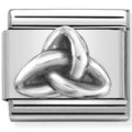 330101/54 Classic OXIDIZED  st.steel, sterling silver  Celtic Triad