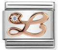 430310/12 Classic 9ct Rose Gold Letter L