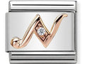 430310/14 Classic 9ct Rose Gold Letter N