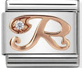 430310/18 Classic 9ct Rose Gold Letter R