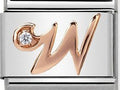 430310/23 Classic 9ct Rose Gold Letter W