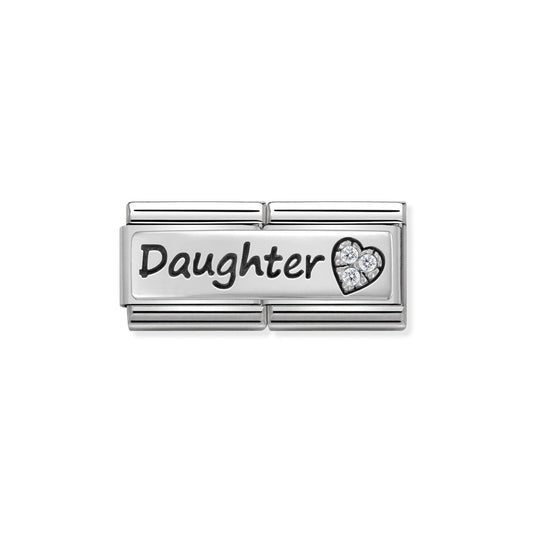 330731/02 Classic Silver, CZ Double. Daughter