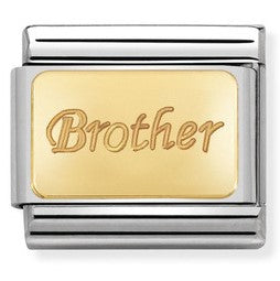030121/35 Classic bonded yellow Gold Engraved Sign BROTHER