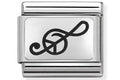 330109/04 CLASSIC SILVER OXIDIZED TREBLE CLEF