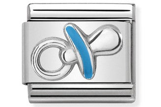 330202/40 CLASSIC SILVER  & ENAMEL BLUE DUMMY