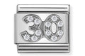 330304/21 CLASSIC SILVER CZ NUMBER 30