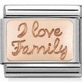 430101/41 Classic Bonded Rose Gold  I Love Family
