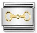 030149/31 Classic SYMBOLS steel & bonded yellow gold Snaffle bit