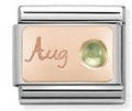 430508/08 Classic  Steel & 9ct Rose gold August PERIDOT