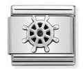 330101/26 Classic OXIDIZED ,st.steel & Sterling Silv.Boat Wheel