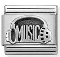 330101/34 Classic OXIDIZED   st.steel & sterling silv. Headphones music
