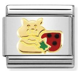 030272/47 Classic SYMBOLS steel,enamel & yellow gold Hamster with strawberry