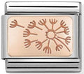 430101/48 Classic PLATES S/Steel,Bonded Rose Gold Dandelion