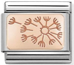 430101/48 Classic PLATES S/Steel,Bonded Rose Gold Dandelion
