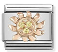 430305/18 Classic S/steel, 9K rose gold, CZ Sun