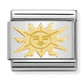 030161/09 Classic SYMBOL,S/Steel,bonded yellow gold Sun