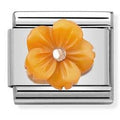 430510/05 Classic STONE Flower,S/ steel,9k gold, Orange