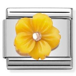 430510/06 Classic STONE  Flower,S/steel,9k gold,Yellow