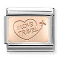 430110/02 Classic ,S/steel, Bonded Rose Gold I LOVE TRAVEL.