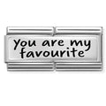 330710/31 Classic DOUBLE ENGRAVED S/steel, silver 925,You are my favourite