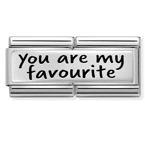 330710/31 Classic DOUBLE ENGRAVED S/steel, silver 925,You are my favourite