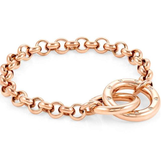 028200/011 INFINITO bracelet,S/Steel,CZ, Rose Colour PVD finish
