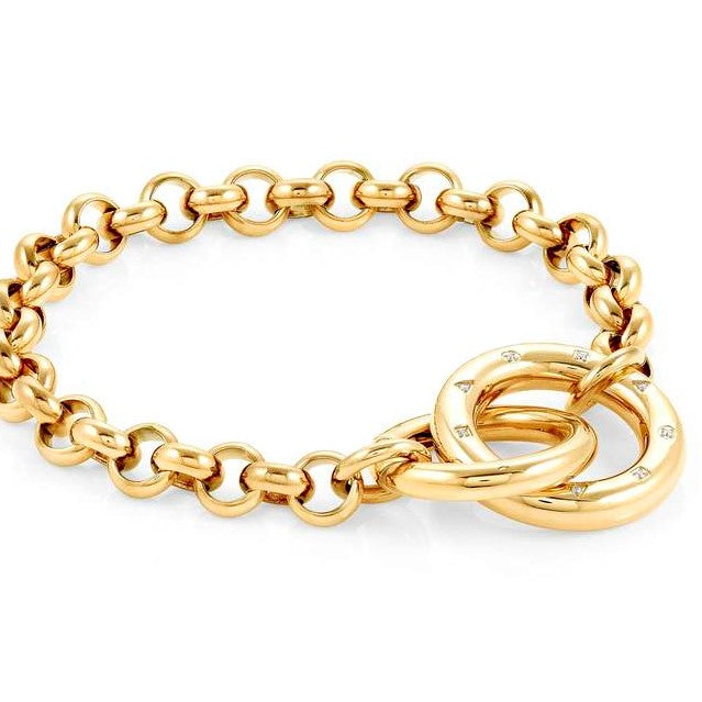 028200/012 INFINITO bracelet,S/Steel,CZ Yellow Colour PVD finish