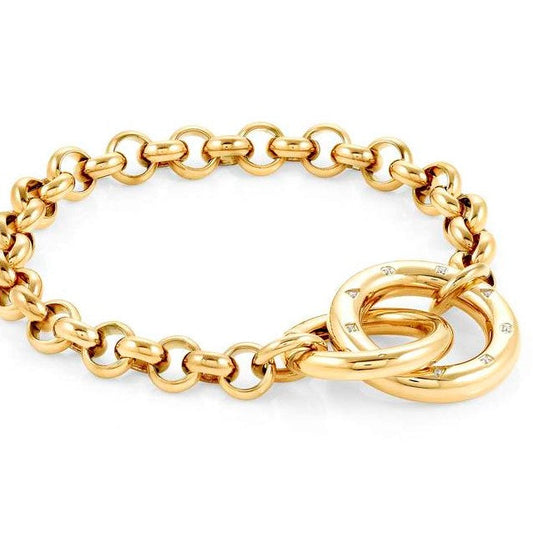 028200/012 INFINITO bracelet,S/Steel,CZ Yellow Colour PVD finish