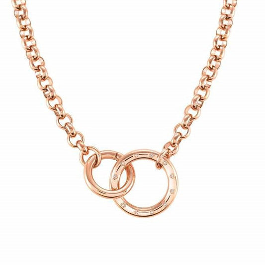 028203/011 INFINITO necklace,S/Steel,CZ Rose  Colour PVD finish
