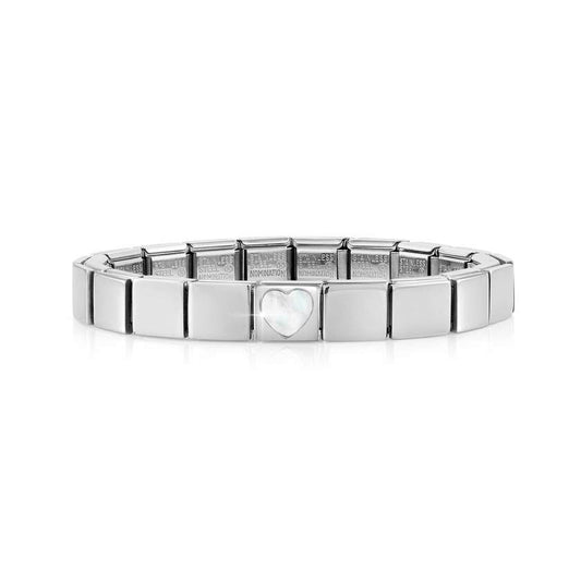 239101/11 GLAM bracelet, 1 symbol,Heart WHITE MOTHER OF PEARL