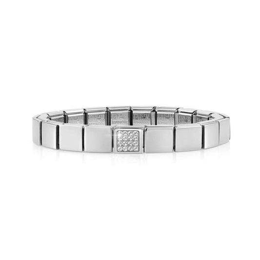 239101/14 GLAM bracelet,1 symbol,Crystals WHITE   Pave