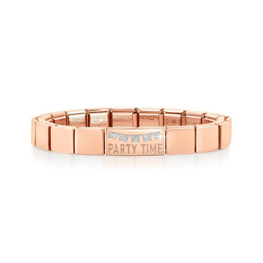 239104/18 GLAM bracelet, 1 symbol ROSE GOLD finish,Double Link Party Time