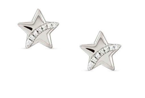 SWEETROCK ROMANCE earrings,925 silver,CZ,Silver Star