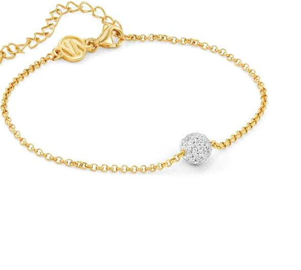SOUL bracelet,925 silver,CZ.Yellow Gold Plate