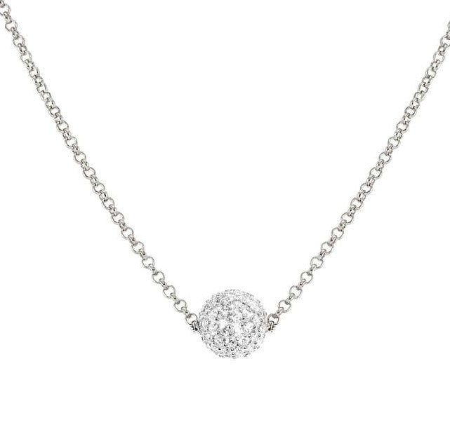 SOUL necklace,925 silver,CZ.Silver