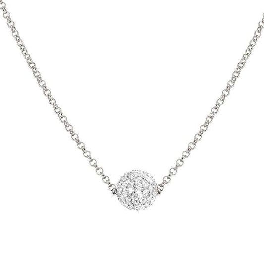 SOUL necklace,925 silver,CZ.Silver