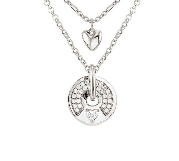 SENTIMENTAL necklace,925 silver,CZ, Heart