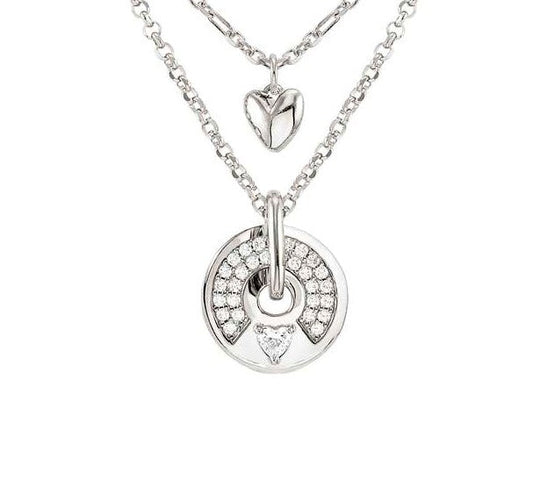 SENTIMENTAL necklace,925 silver,CZ, Heart