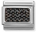 330324/10 Classic,S/Steel,PAVE,S/steel,CZ,925 silver,Black
