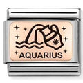 430112/11 Classic ZODIAC (IC) steel, rose gold. Aquarius