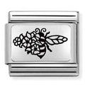 330111/21 Classic PLATES (IC) steel,925 silver. Bee FLOWERS