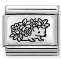 330111/29 Classic PLATES (IC) steel, 925 silver. Hedgehog FLOWERS