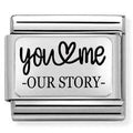 330111/31 Classic PLATES (IC) steel, 925 silver. You and Me story